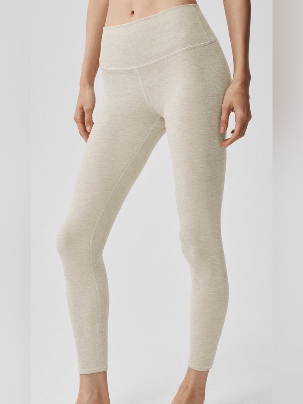 Alosoft High Waist 7/8 Highlight Legging Oatmeal Heather Size XS EEUC!